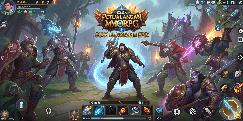 Tampilan gameplay epik di dunia 33ZK dengan pertarungan menarik.