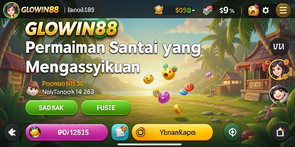 Screenshot gameplay GLOWIN88 yang menampilkan keseruan bermain.