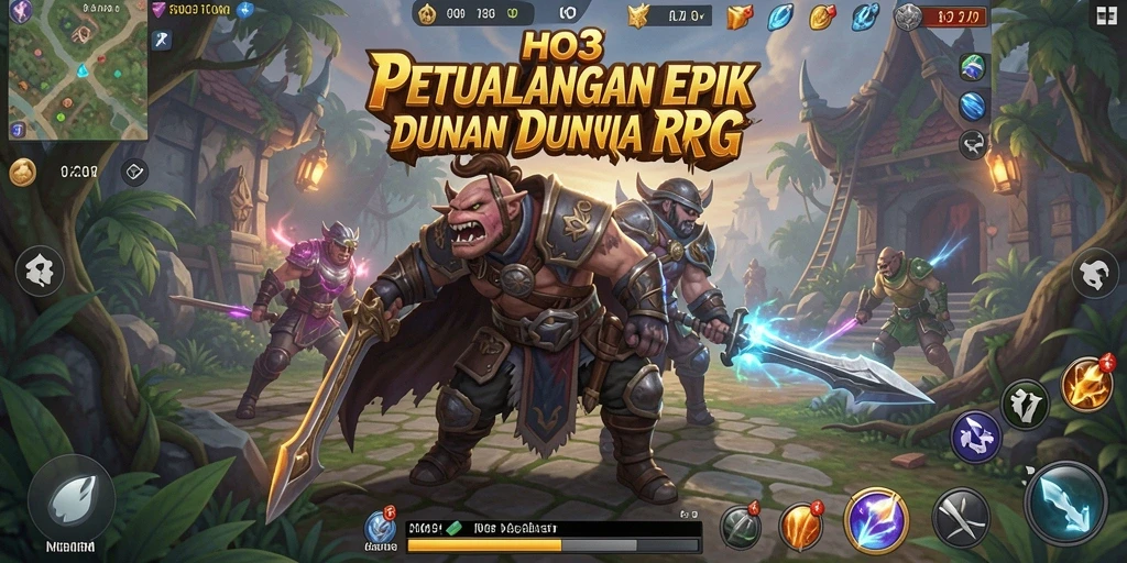 Tangkapan layar HO3 menampilkan aksi seru di dunia RPG.