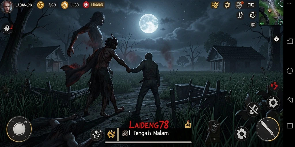 Gameplay LADANG78 menghadirkan suasana horor yang mencekam.
