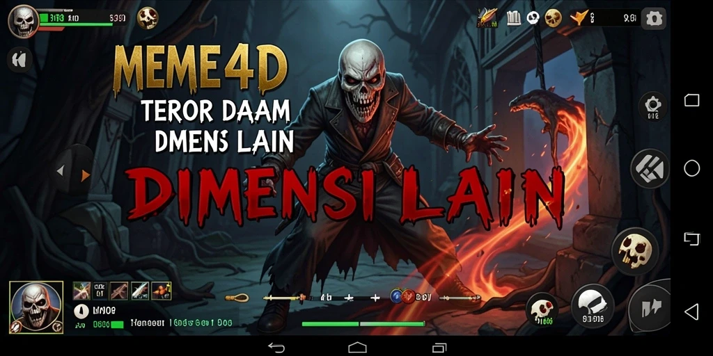Screenshot gameplay menampilkan suasana menyeramkan dan menegangkan dari MEME4D.