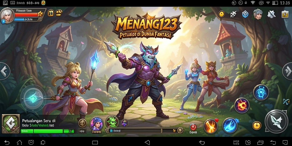 Tampilan gameplay <strong>MENANG123</strong> saat menjelajahi dunia petualangan yang menakjubkan.