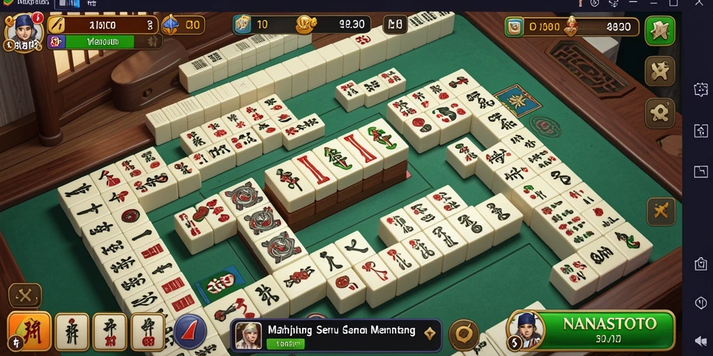 Tangkapan layar NANASTOTO menampilkan gameplay Mahjong yang menarik.