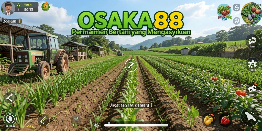 Tampilan gameplay OSAKA88 dengan suasana pertanian yang asri.